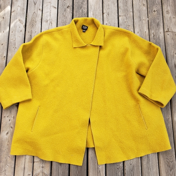 Eileen Fisher Jackets & Blazers - Eileen Fisher wool one button cape